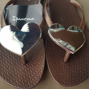 Ipanema Wave Heart Flip Flops